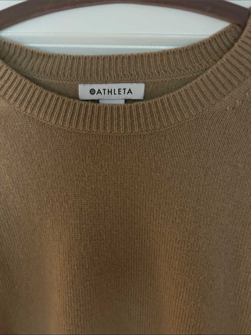 Athleta Crewneck Sweater in Camel Brown